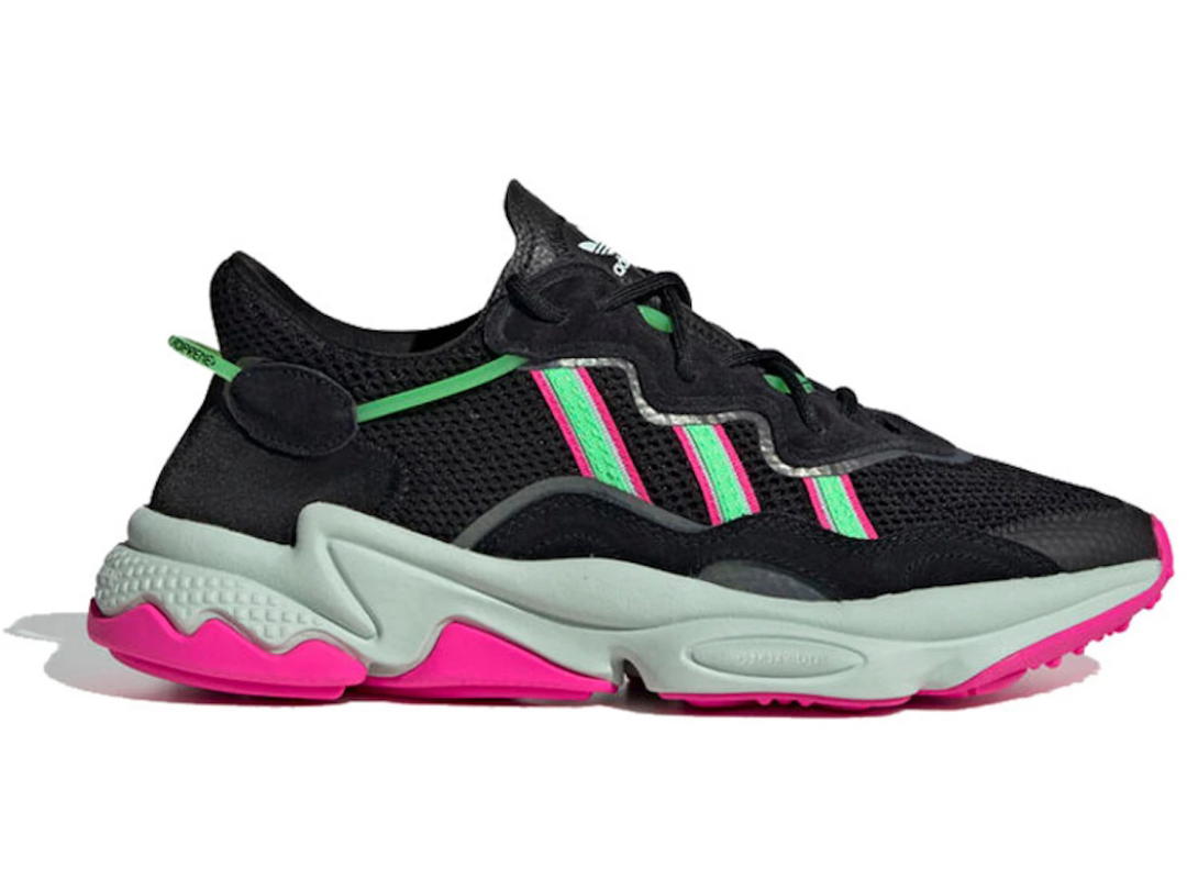 adidas adidas Ozweego Black Shock Lime Pink (Women's)