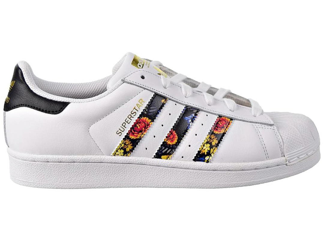 adidas adidas Superstar White Black Foral Stripes (Women's)