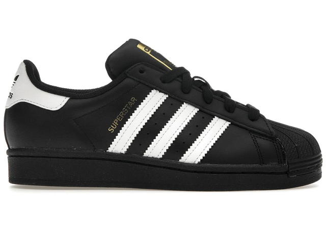 adidas adidas Superstar Core Black Cloud White Gold (GS) - view 1