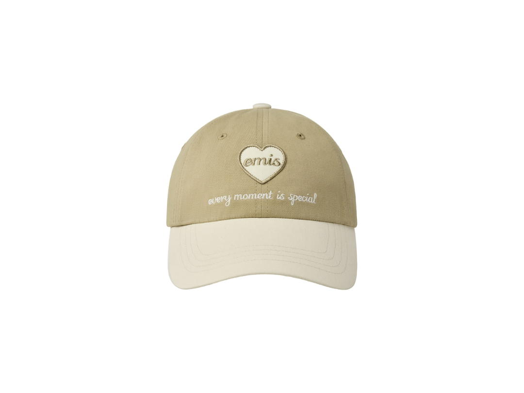 Emis Emis Heart Wappen Tone On Tone Ball Cap Beige