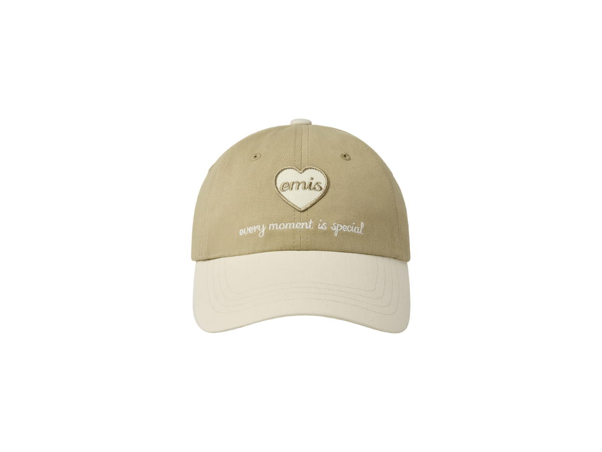 Emis Emis Heart Wappen Tone On Tone Ball Cap Beige