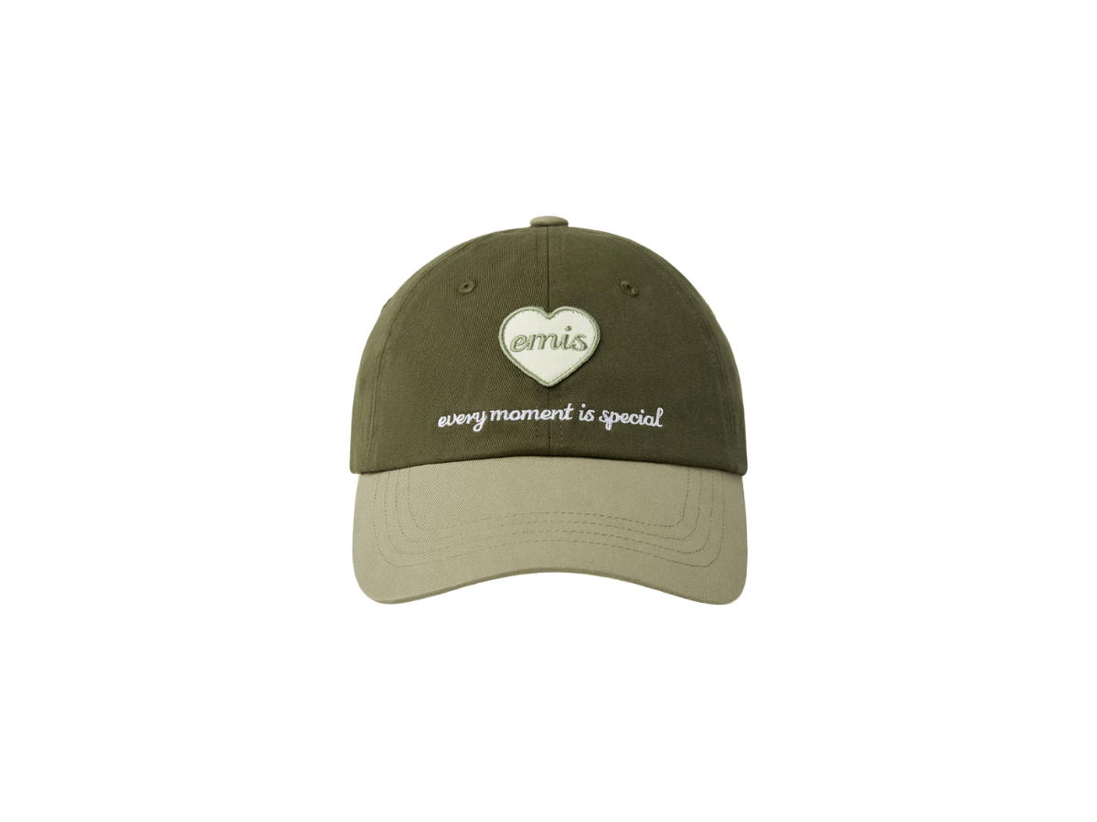 Emis Emis Heart Wappen Tone On Tone Ball Cap Khaki