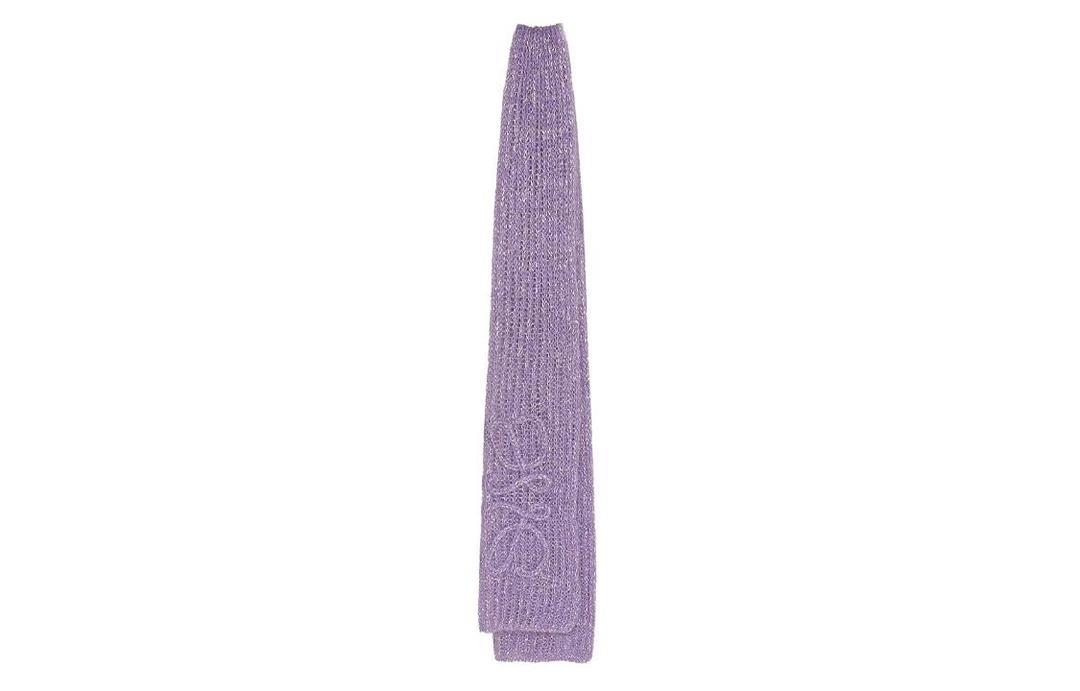 Loewe Loewe Knit Scarves Unisex Purple