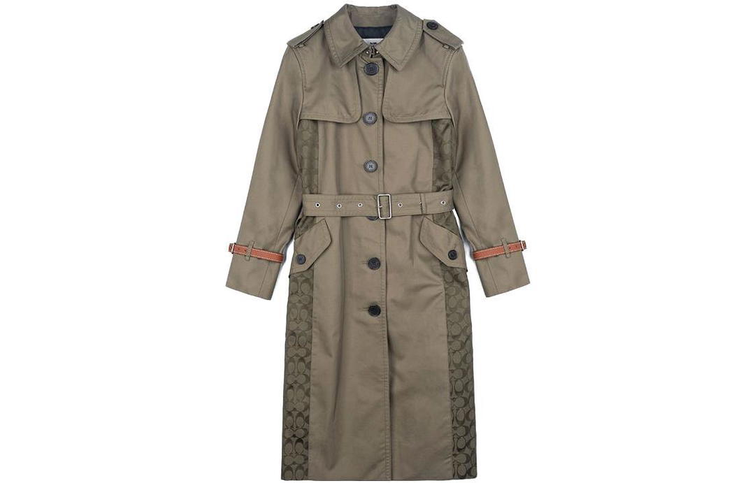 Coach Coach Trench Coats Women's Laurel Green