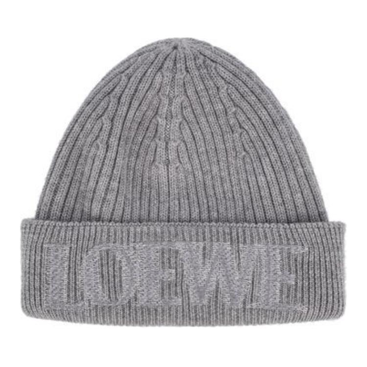 Loewe Loewe Logo Embroidered Ribbed-Knit Beanie
