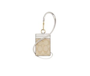 Buy Coach Id Lanyard In Signature Canvas With Gold Hardware Chalk at Sasom – Authentic and Ready to Ship
