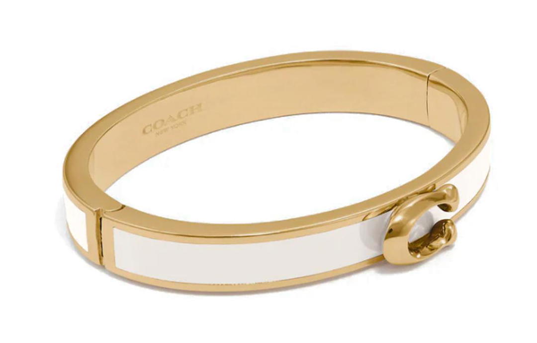 Coach Coach Brass Bangles Unisex White