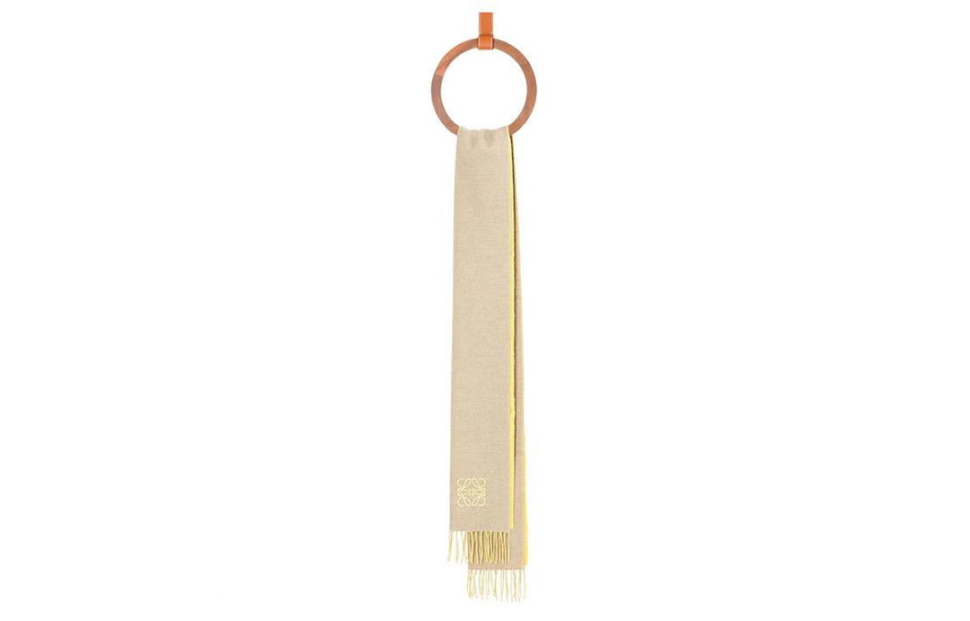 Loewe Loewe Knit Scarves Women's Yellow/Beige