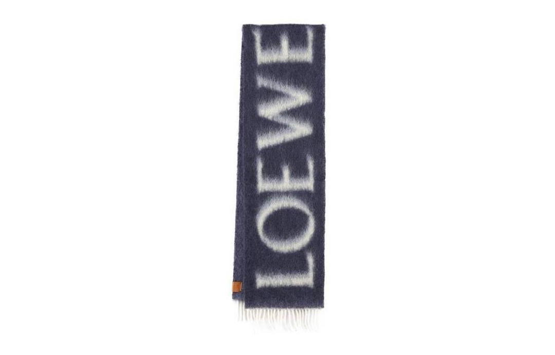 Loewe Loewe Knit Scarves Women's Blue