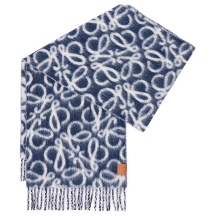 Loewe Loewe Alpaca Wool Knit Scarves Women's Multicolor
