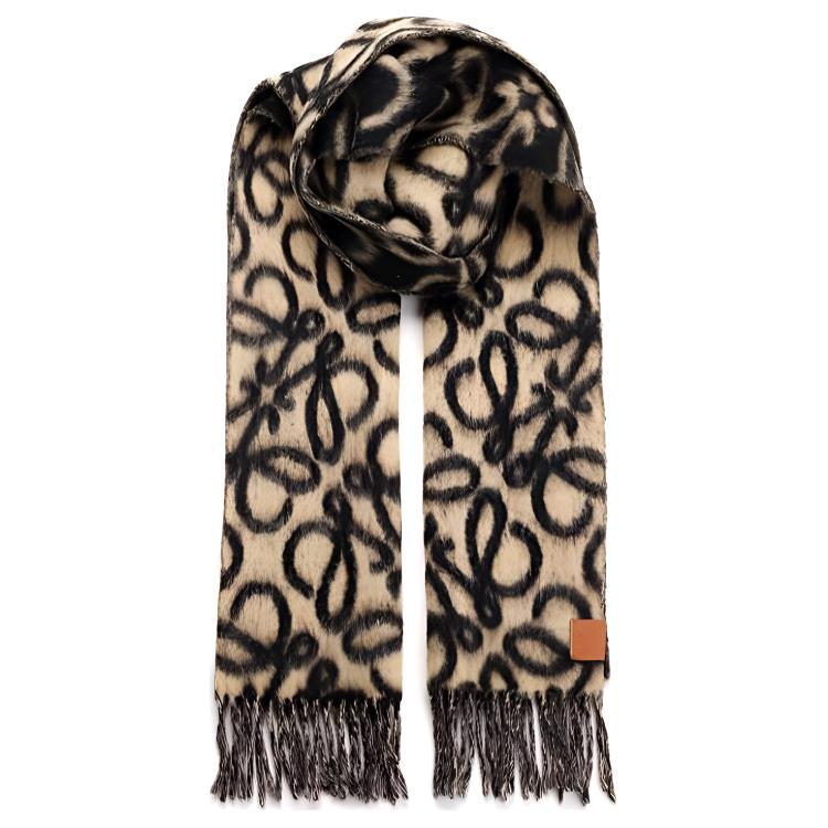 Loewe Loewe Knit Scarves Women's Brown
