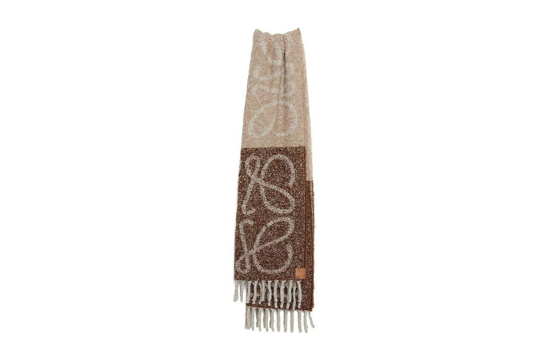 Loewe Loewe Knit Scarves Unisex Brown