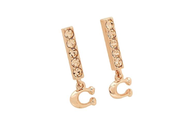 Coach Coach 925 Sterling Silver Stud Earrings Women's Rose Gold/Silver