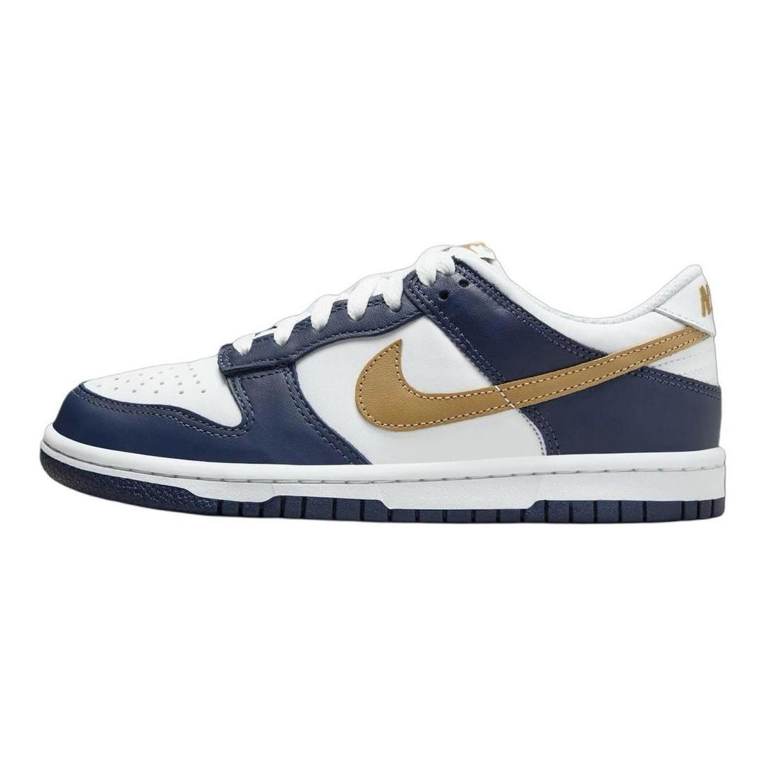Nike Nike Dunk Anti Slip Wear Resistant Low Top Kids' Skateboarding Shoes White Blue Kids'