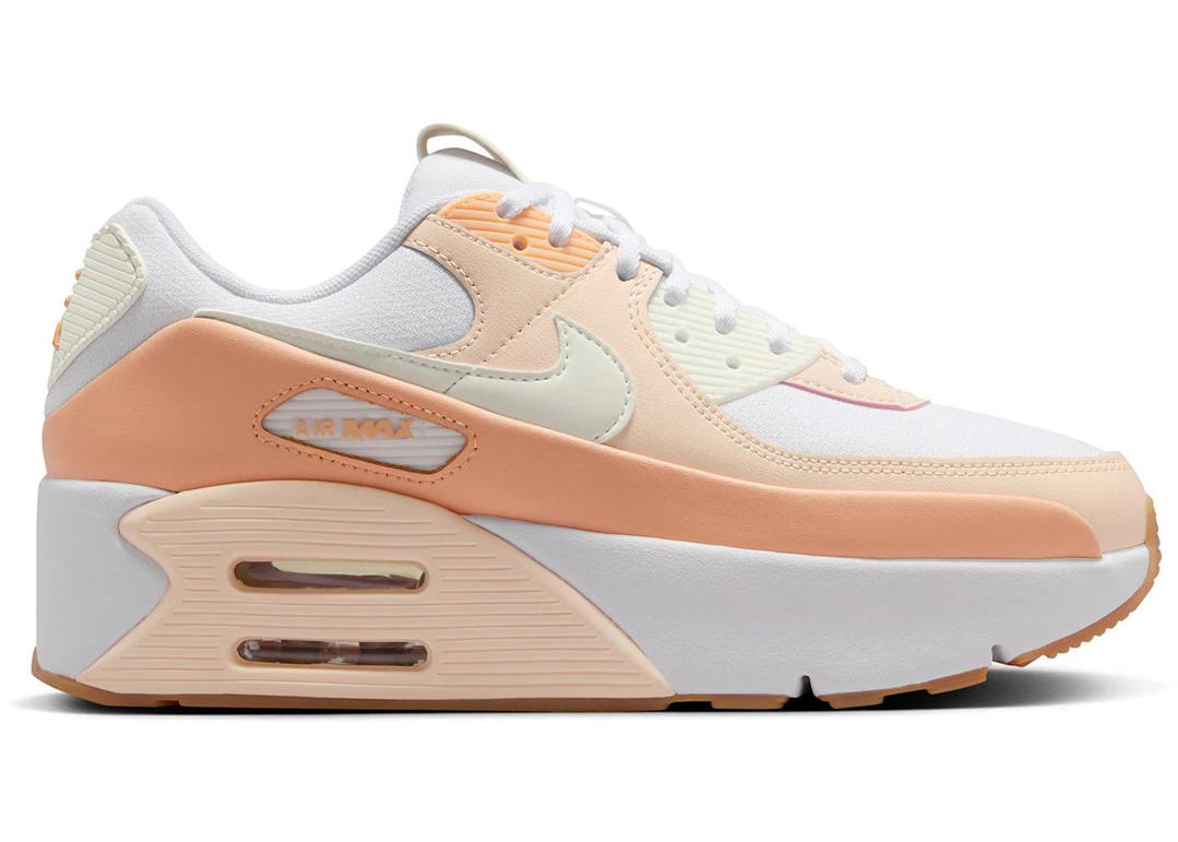 Nike Nike Air Max 90 LV8 White Barely Orange Orange Chalk Sail (Women's)