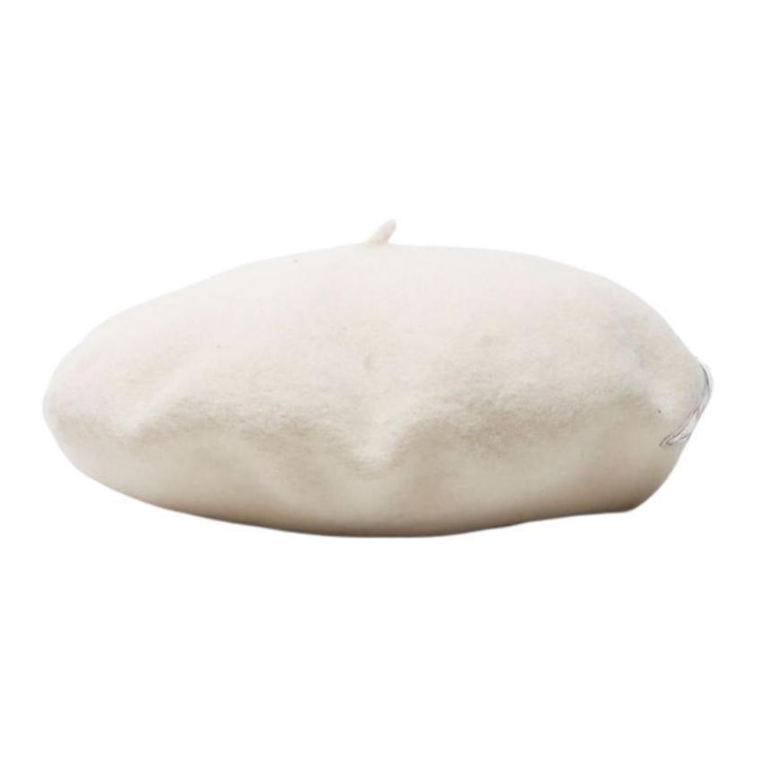 Chanel Chanel 1990 2000s Cc Camellia Beret Hat