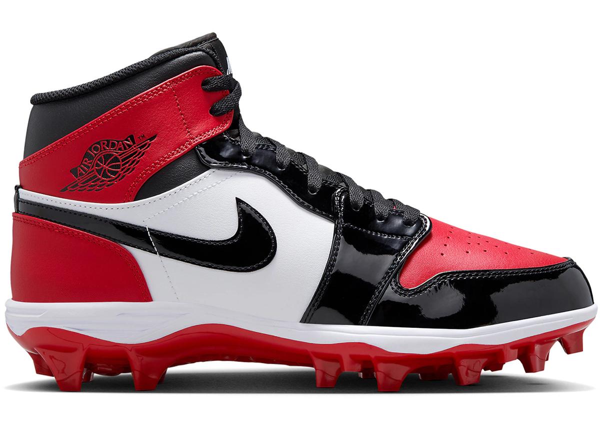 Jordan Jordan 1 Mid TD Cleat Bred Toe