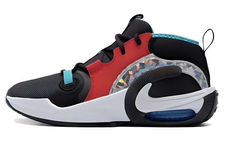 Nike Nike Air Zoom Crossover Durable Breathable Mid Top Kids' Running Shoes Black Red Teenagers