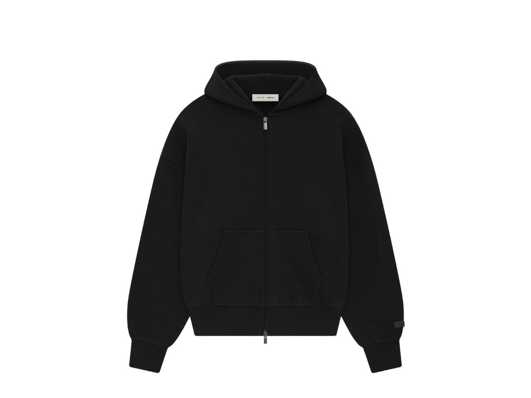Fear of God Fear of God Essentials Classic Full Zip-Up Hoodie Jet Black