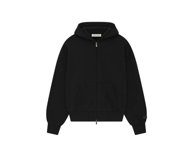 Fear of God Fear of God Essentials Classic Full Zip-Up Hoodie Jet Black - view 1