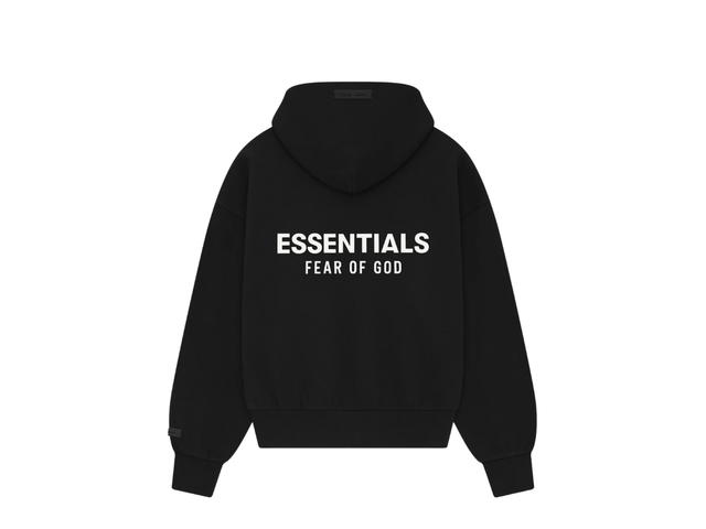 Fear of God Fear of God Essentials Classic Full Zip-Up Hoodie Jet Black - view 2