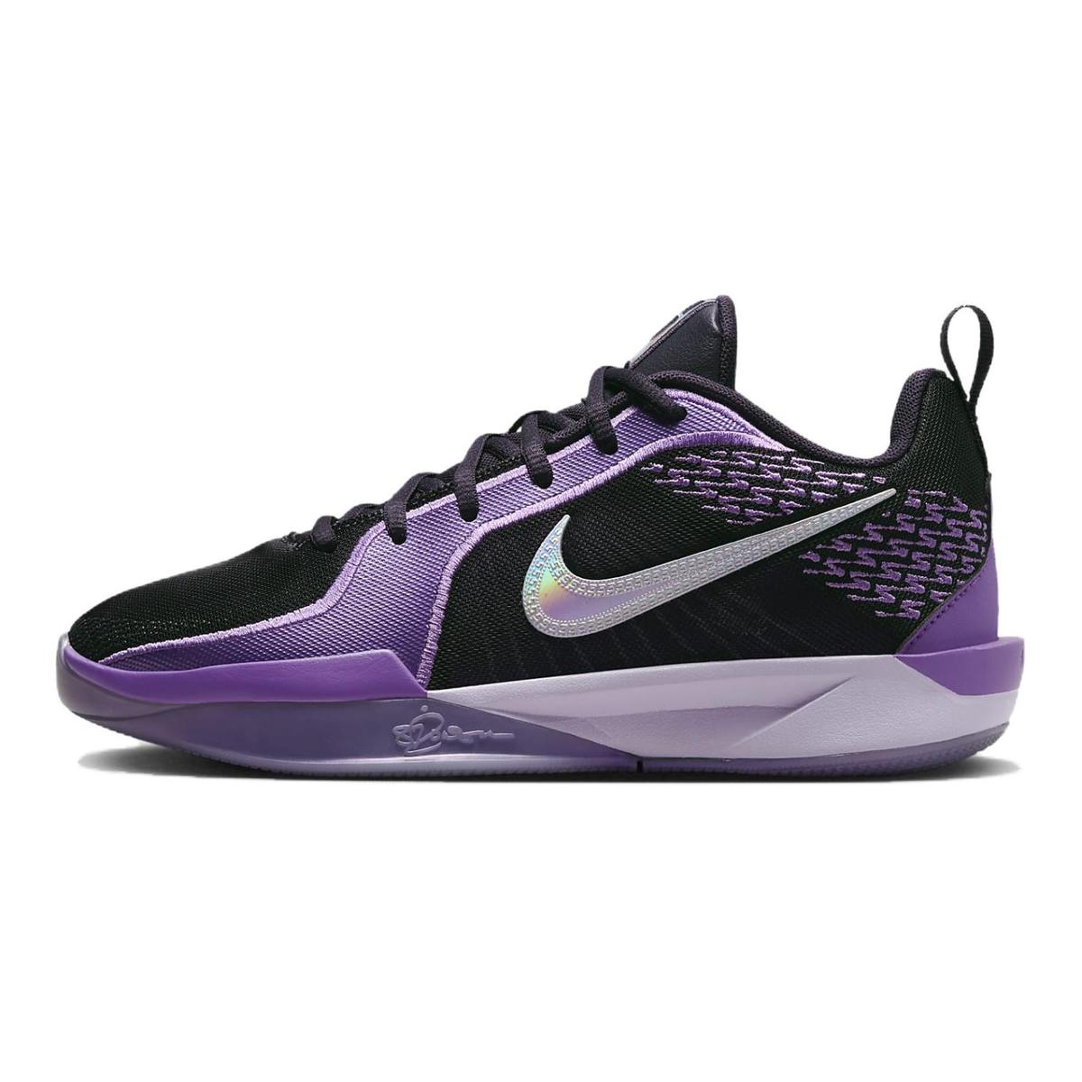 Nike Nike Sabrina 2 Anti Slip Wear Resistant Low Top Children's Basketball Shoes Purple Teenagers