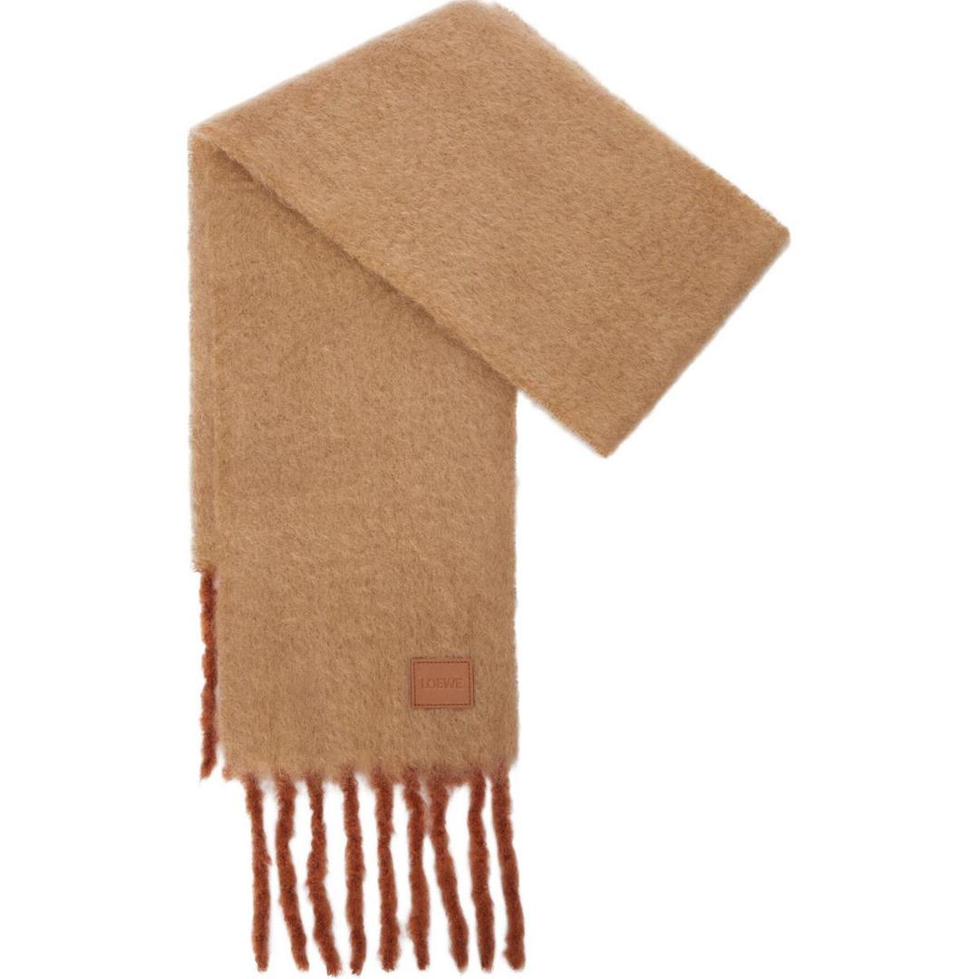 Loewe Loewe Wool Knit Scarves Women's Brown
