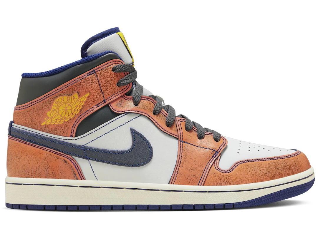 Jordan Jordan 1 Mid SE Summit White Crimson Bliss Deep Royal Blue Iron Grey
