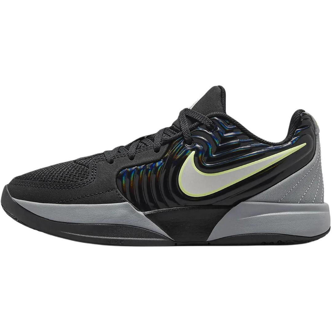 Nike Nike Ja 2 Anti Slip And Wear Resistant Breathable Low Top Children's Basketball Shoes Black Gray Color Teenagers