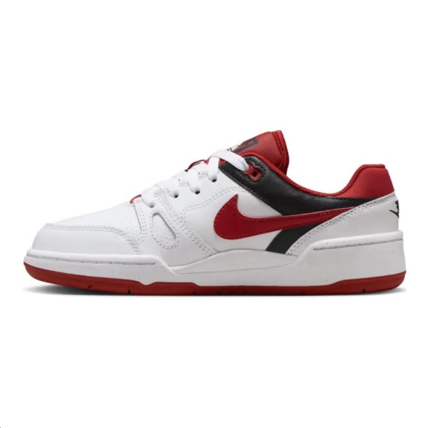 Nike Nike Full Force Lightweight Low Top Kids' Skateboarding Shoes White Red Kids'