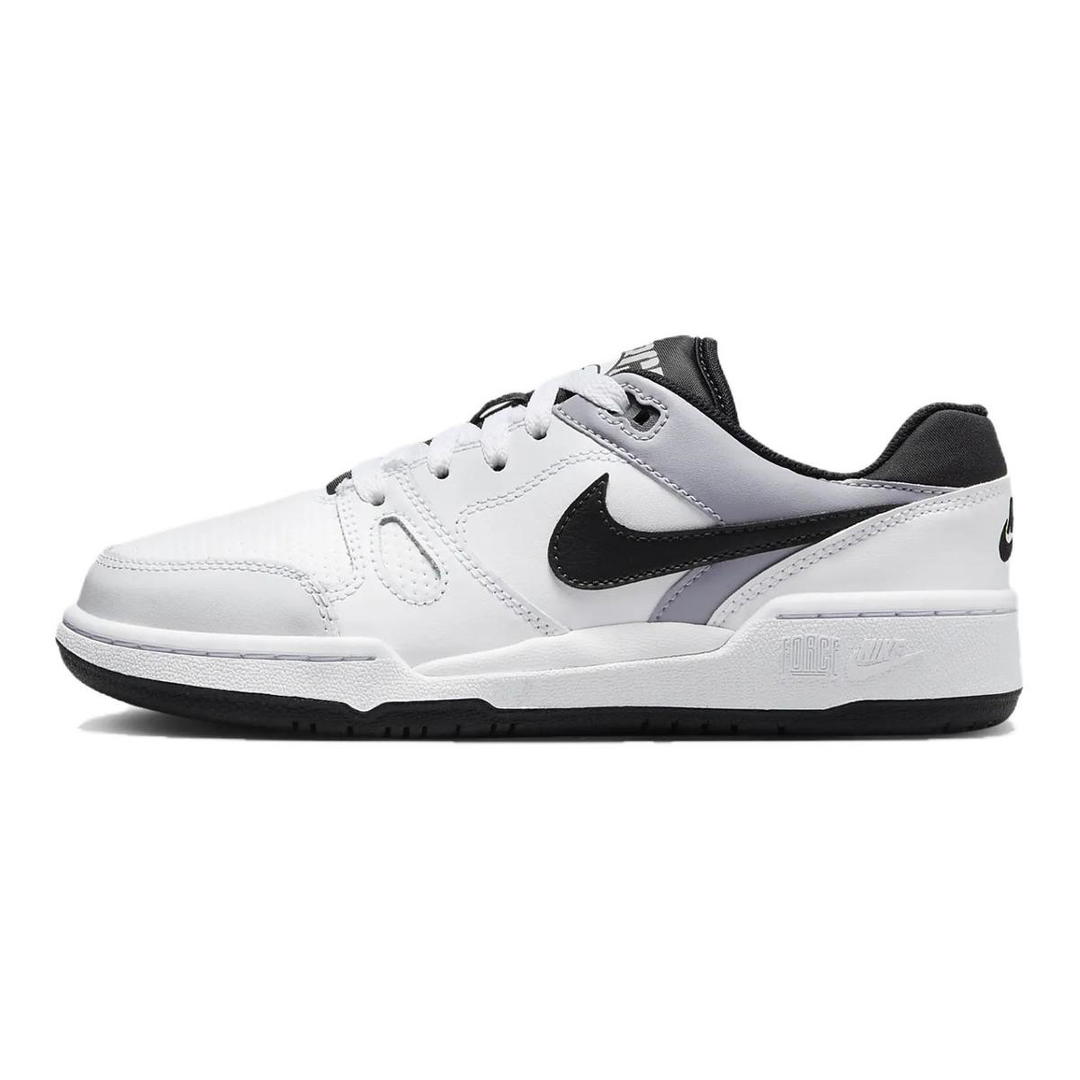 Nike Nike Full Force Cushioning Wear Resistant Low Top Skateboard Shoes White Gray Kids'