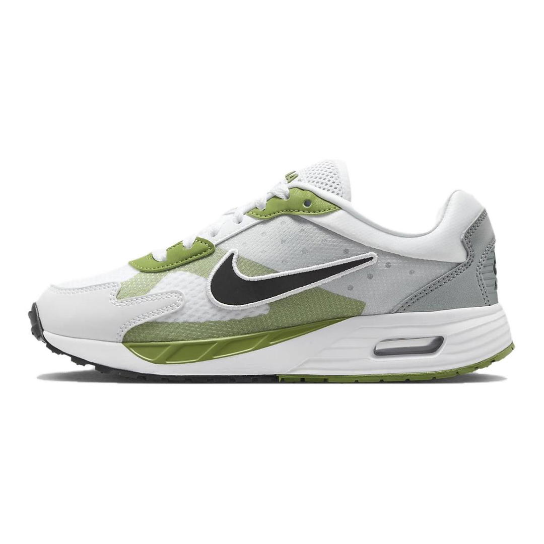 Nike Nike Air Max Solo Anti Slip Wear Resistant Low Top Kids' Running Shoes White Green Kids'