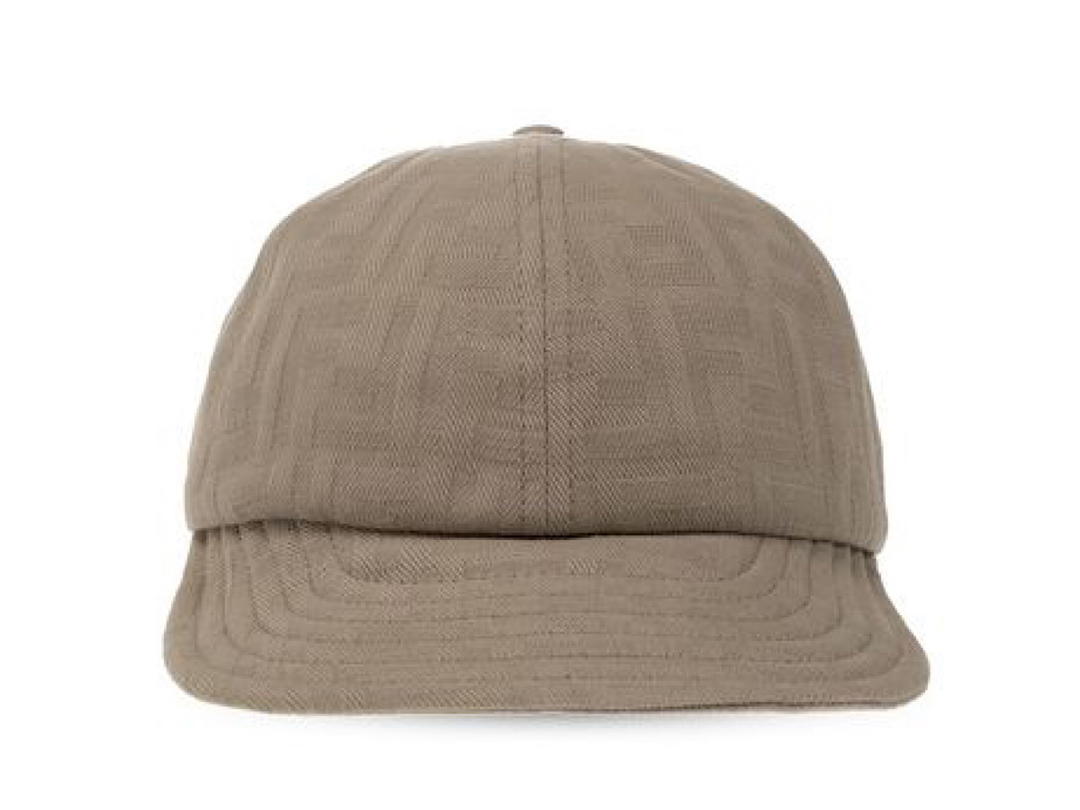 Fendi Fendi All Over Logo Baseball Capecru Cotton 100