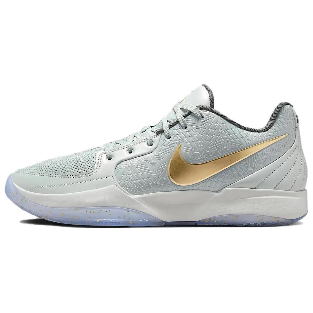 Nike Nike Ja 2 Cushioning Slip Resistant And Abrasion Resistant Low Top Basketball Shoes Men's Silver Gold Gray