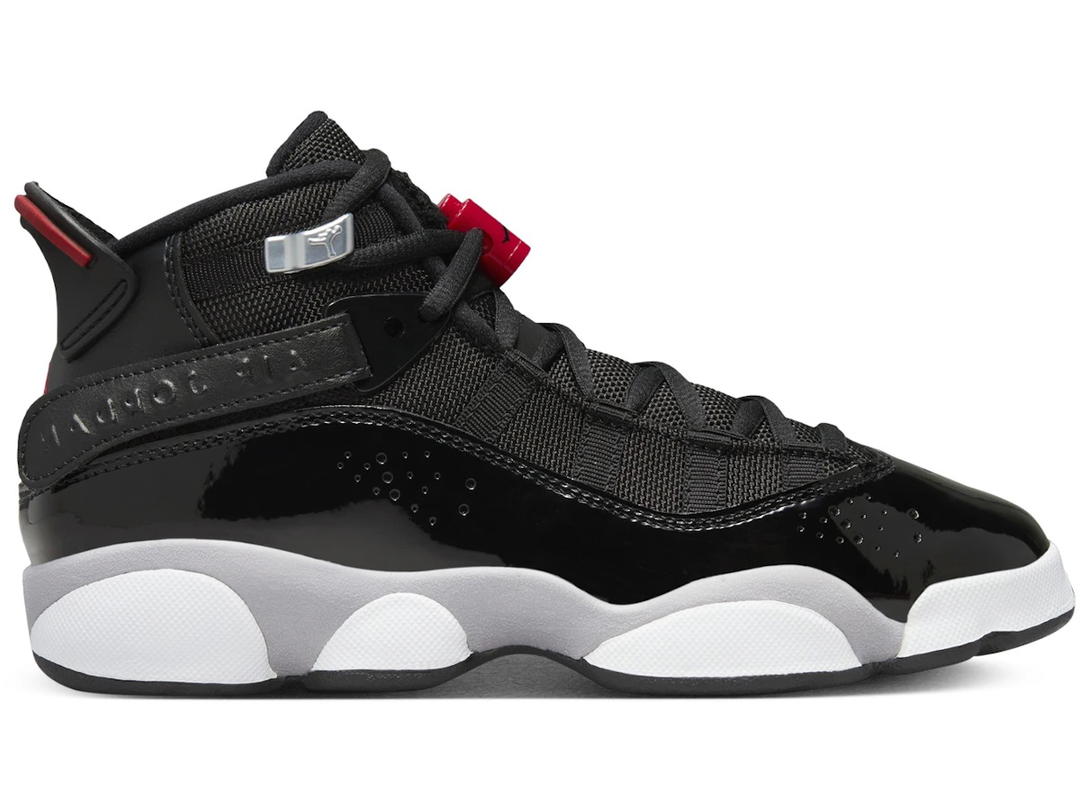 Jordan Jordan 6 Rings Black White Metallic Silver Fire Red (GS)
