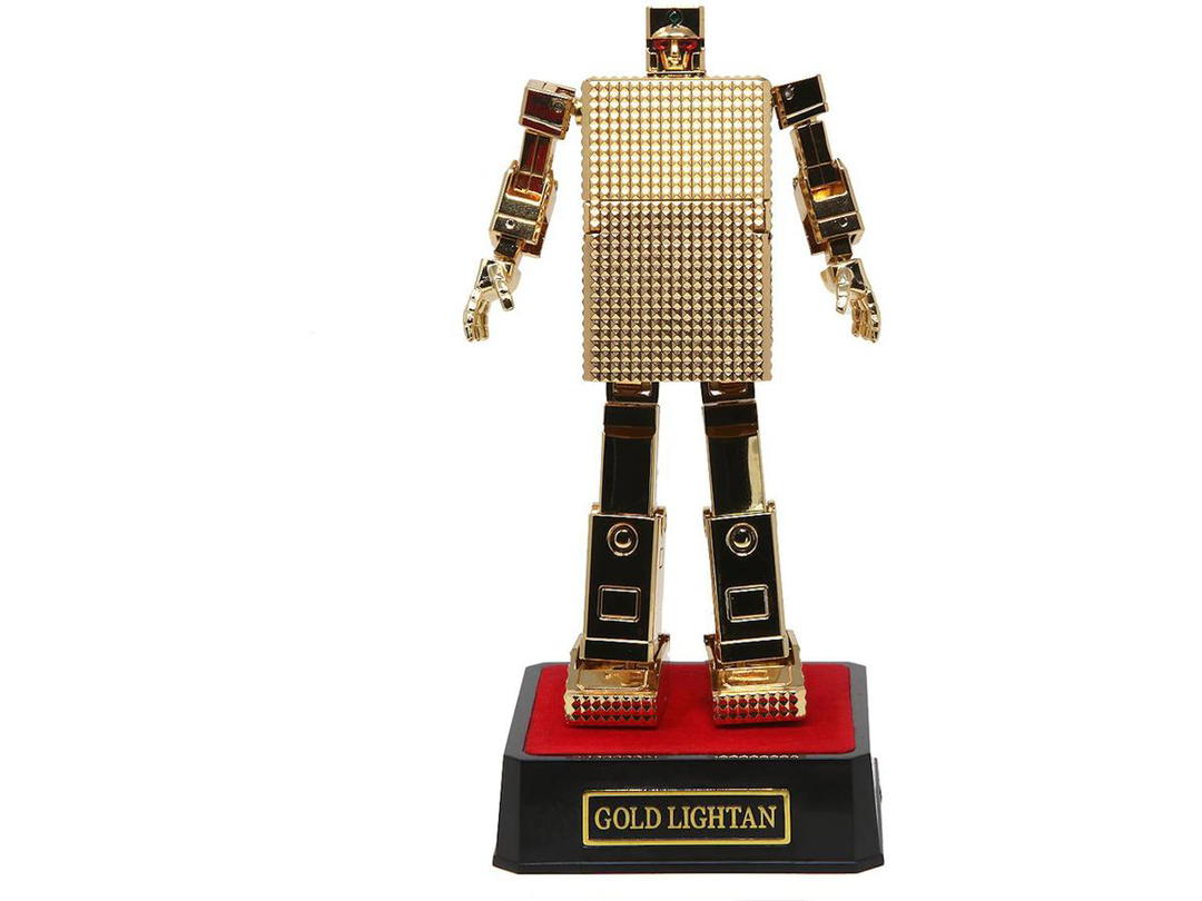 Bandai Bandai Soul Of Chogokin Gold Lightan GX-32R Gold Lightan 24-Karat Gold Plating Version Action Figure Gold