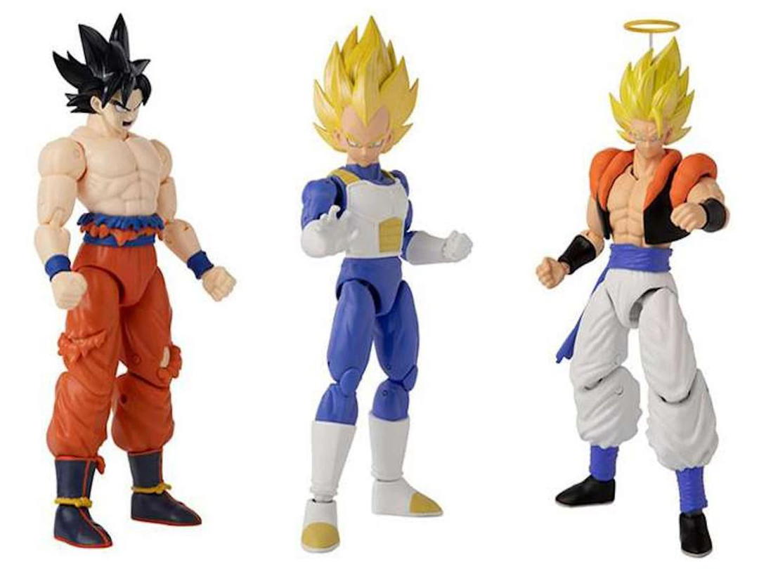Bandai Bandai America Dragon Ball Dragon Stars Series 15 Super Saiyan Gogeta, Vegeta V2 & Instinct Goku Action Figure (Set of 3)