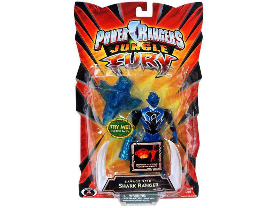 Bandai Bandai America Power Rangers Jungle Fury Savage Spin Shark Ranger Action Figure