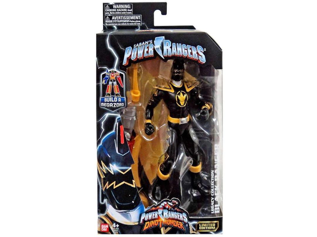 Bandai Bandai America Power Rangers Legacy Build A Megazord Black Ranger DT Action Figure