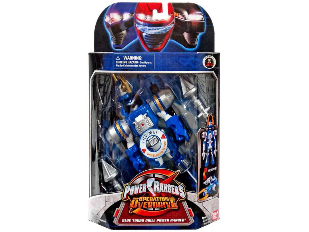 Bandai Bandai America Power Rangers Operation Overdrive Blue Turbo Drill Power Ranger Action Figure