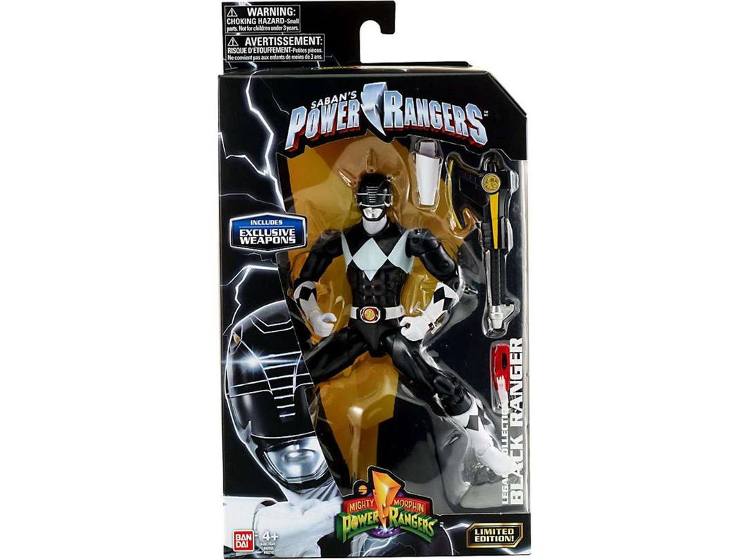Bandai Bandai America Power Rangers Legacy Black Ranger Metallic, MMPR Action Figure