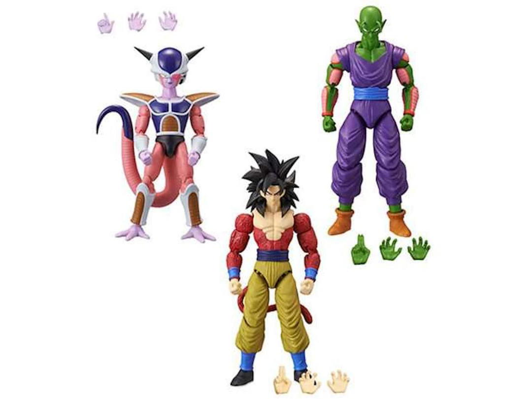 Bandai Bandai America Dragon Ball Dragon Stars Series 9 Super Siayan 4 Son Goku, Piccolo & 1st Form Frieza BAF Action Figure Set