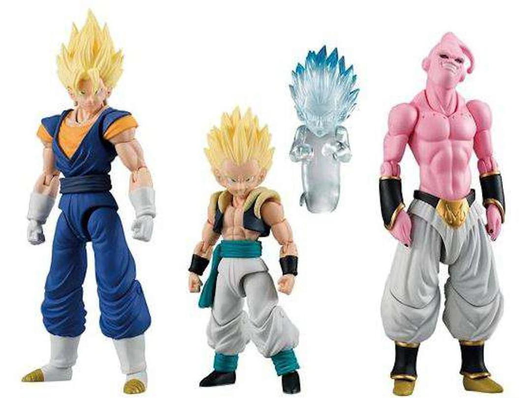 Bandai Bandai Japan Dragon Ball Z Shokugan Neo Shodo Vegito, Evil Buu & Gotenks with Ghost PVC Figures (Set of 3)