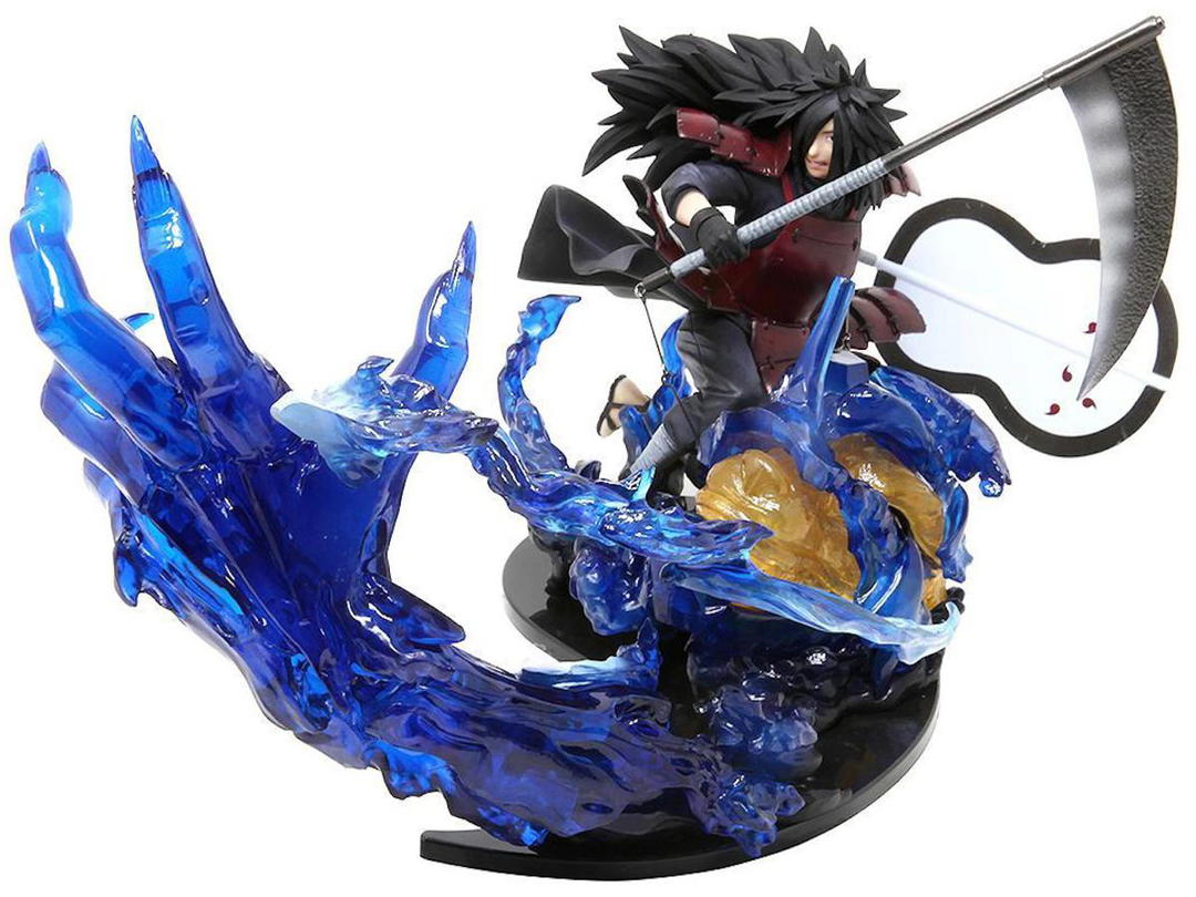 Bandai Bandai Naruto Shippuden Kizuna Relation Uchiha Madara Isou Susanoo Figuarts Zero Action Figure Black & Blue