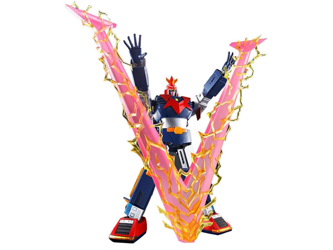 Bandai Bandai DX Soul of Chogokin Super Electromagnetic Machine Voltes V Volt In Box Voltes V Action Figure Navy & Pink