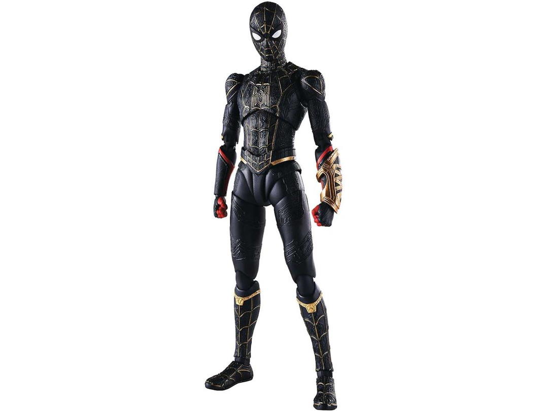 Bandai Bandai Japan Marvel S.H. Figuarts Spider-Man Black & Gold Suit Special Set Action Figure