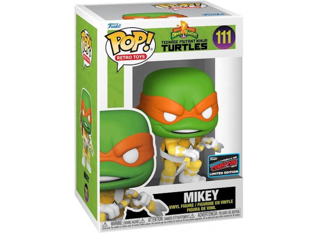 Funko Funko Pop! Retro Toys Teenage Mutant Ninja Turtles x Power Rangers Mikey 2022 NYCC Exclusive Figure #111
