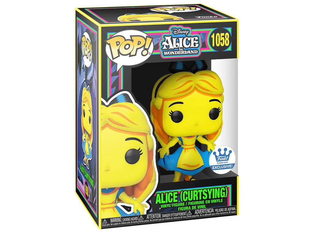 Funko Funko Pop! Disney Alice In Wonderland Alice (Curtsying) Black Light Funko Shop Exclusive Figure #1058