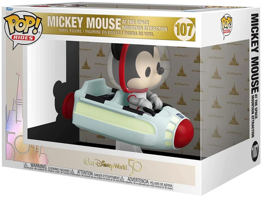 Funko Funko Pop! Rides Walt Disney World 50th Anniversary Mickey Mouse At The Space Mountain Attraction Figure #107