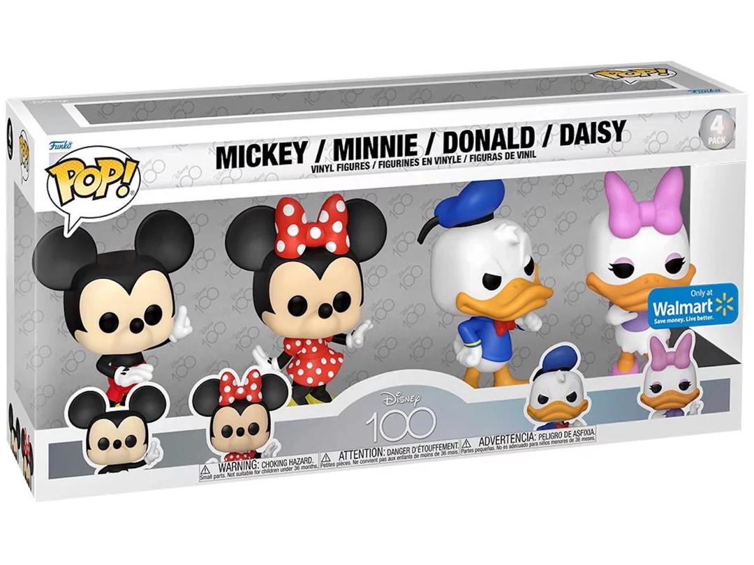 Funko Funko Pop! Disney 100 Mickey, Minnie, Donald and Daisy Walmart Exclusive 4-Pack